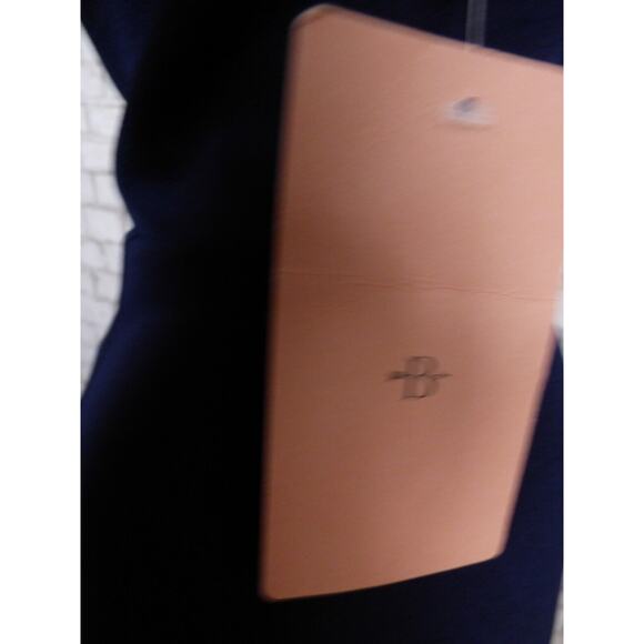 $220 BHLDN Ashlynn Square Neck Side Slit Crepe Gown in Navy 24W NEW B996 - Picture 16 of 16